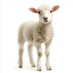 Fototapeta premium Lamb (symbol of Christ) on a white background