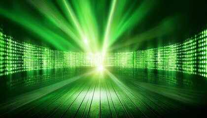 green spotlight disco background