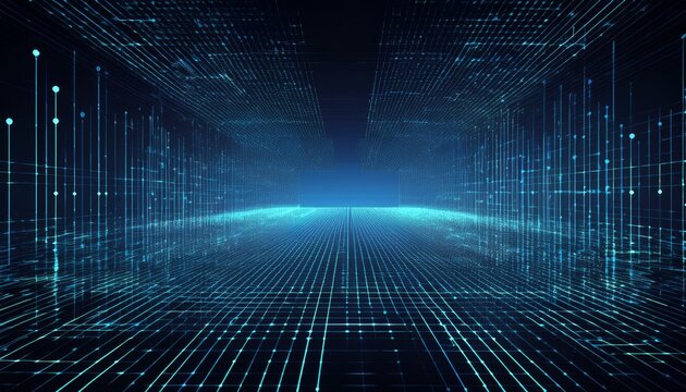 Fototapeta square digital data background digital technology background