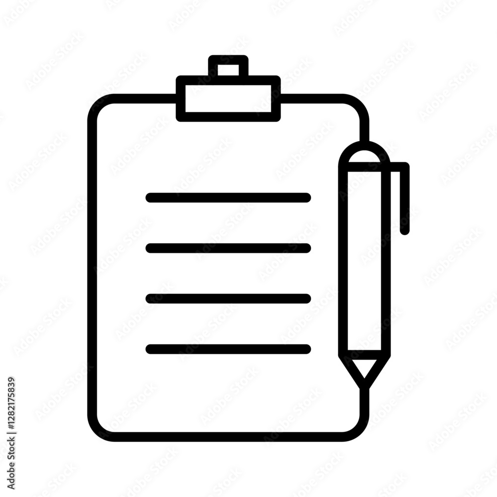 Poster assignment icon simple vector symbol