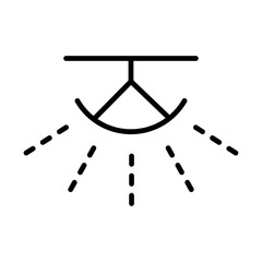 Automatic irrigation sprinklers icon simple vector symbol