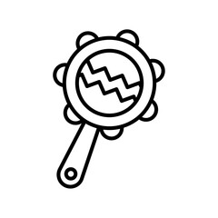 Baby rattle icon simple vector symbol