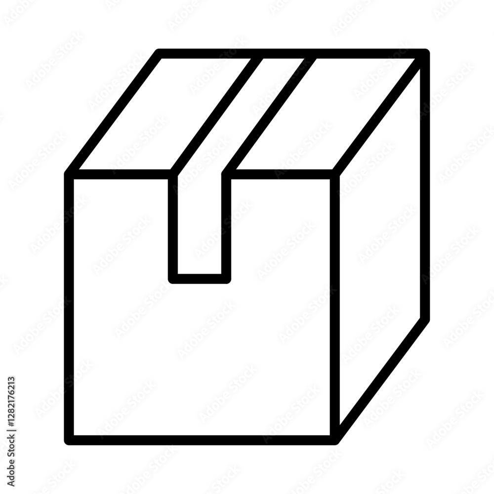 Poster box icon simple vector symbol