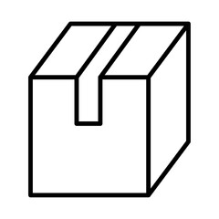 Box icon simple vector symbol