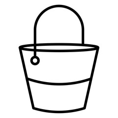bucket icon simple vector symbol
