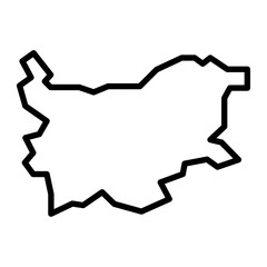 Bulgaria map icon simple vector symbol