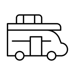 camping car icon simple vector symbol