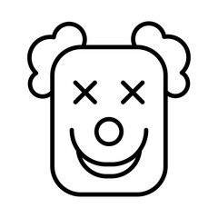 Clown head icon simple vector symbol