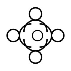 collaboration icon simple vector symbol