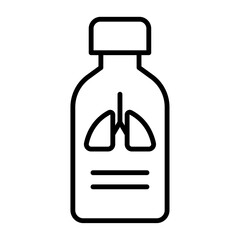 cough syrup icon simple vector symbol