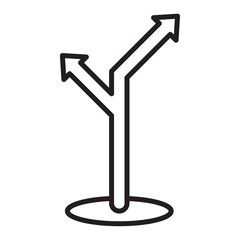 crossroads sign icon simple vector symbol