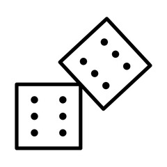 Dice Six Icon simple vector symbol