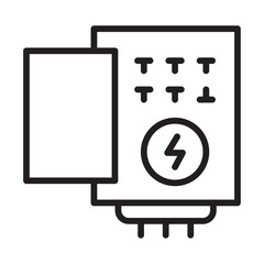 Electric fuse icon simple vector symbol