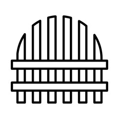 fence icon simple vector symbol