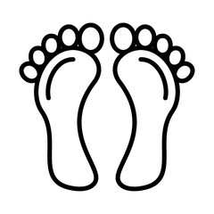 foot-print Icon simple vector symbol