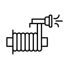 garden hose icon simple vector symbol