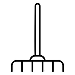 Garden fork icon simple vector symbol