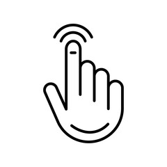 Hand clicking icon simple vector symbol