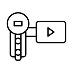 Handy Cam Icon simple vector symbol