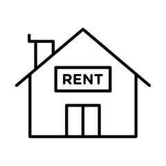 House rent icon simple vector symbol