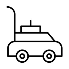Lawn mower icon simple vector symbol