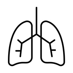 Lungs Icon simple vector symbol