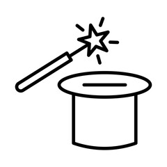 magic wand icon simple vector symbol