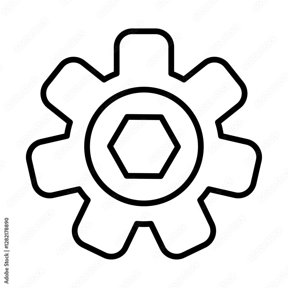 Poster mechanic settings icon simple vector symbol