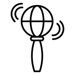 Maracas icon simple vector symbol