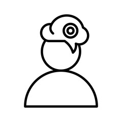 Mind awareness icon simple vector symbol
