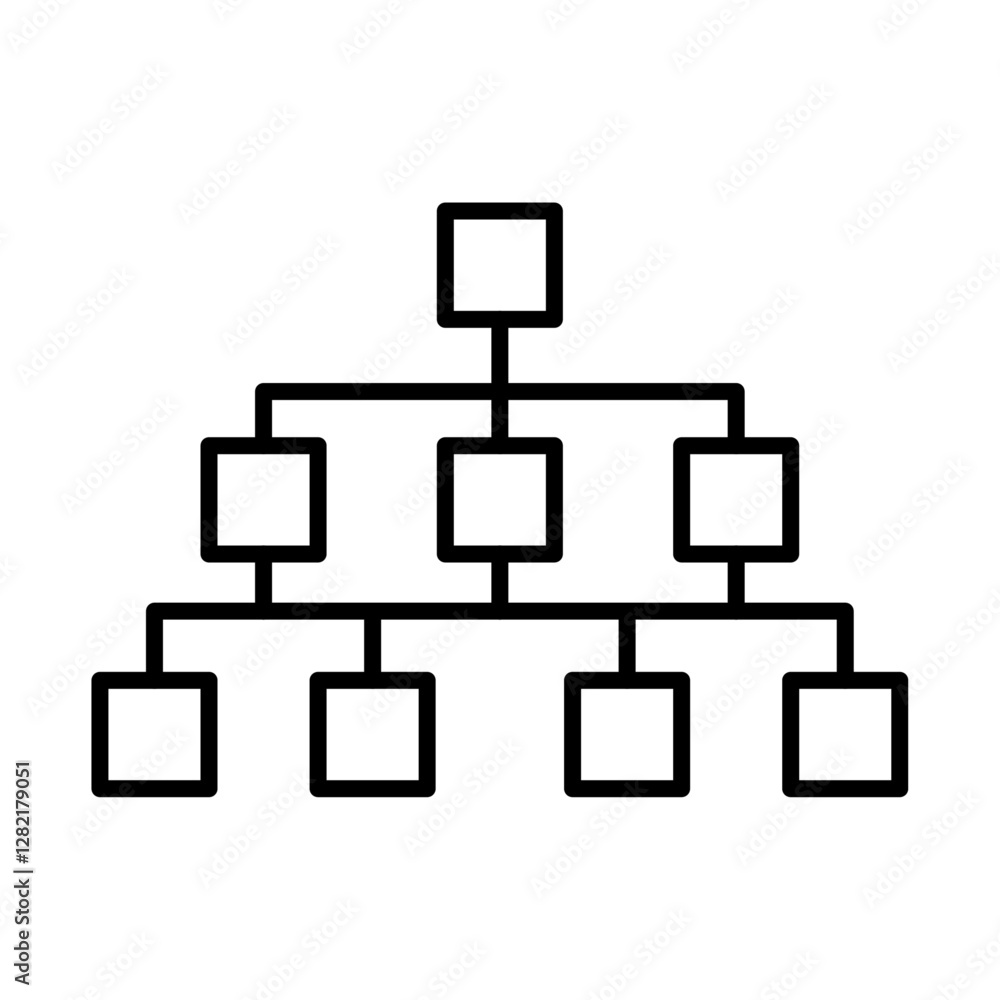 Poster multi level junction icon simple vector symbol