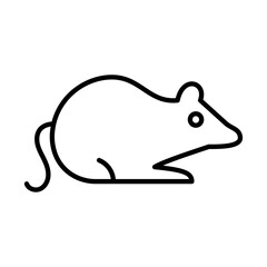 Mouse animal icon simple vector symbol