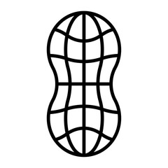 Peanut icon simple vector symbol