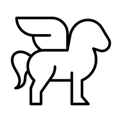Pegasus icon simple vector symbol