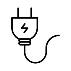 Plug icon simple vector symbol
