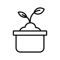 plant icon simple vector symbol
