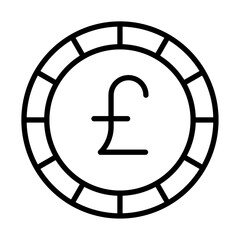 Pound icon simple vector symbol