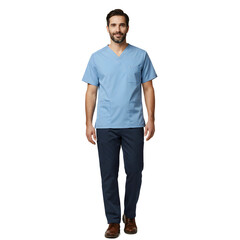 male nurse PNG, cutout, male healthcare provider, nurse in scrubs, smiling nurse, hospital staff, nurse portrait