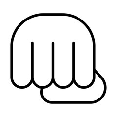 punch fist hand icon simple vector symbol