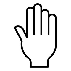 Obraz premium Raised Hand icon simple vector symbol