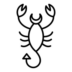 Scorpio zodiac sign icon simple vector symbol