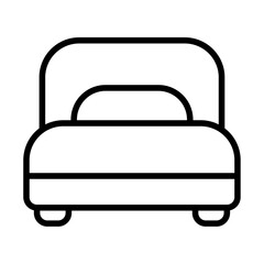 Single Bed icon simple vector symbol