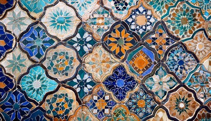 the background is made up of moroccan tiles