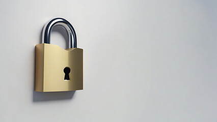 Naklejka premium combination lock on a blur background