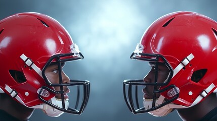 Fototapeta premium Intense Football Rivalry: Championship Battle Between Competitive Teams