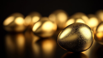 Obraz premium Luxury Golden Easter Egg with Dramatic Lighting