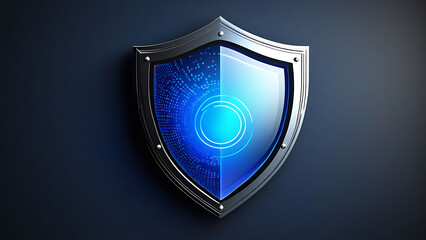 shield on blur background