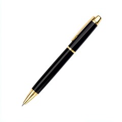 Naklejka premium This sleek pen stands out against a white background, showcasing its sophistication and practicality for all users.