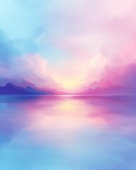 sunset over the sea purple blue pink 