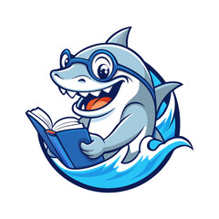 Great White Shark Vector Illustration – Sharp Teeth, Ocean Waves, Clipart & Line Art Design, Great white shark vector with sharp teeth and ocean waves, perfect for clipart, line art, and designs.